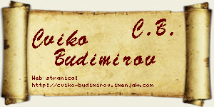 Cviko Budimirov vizit kartica